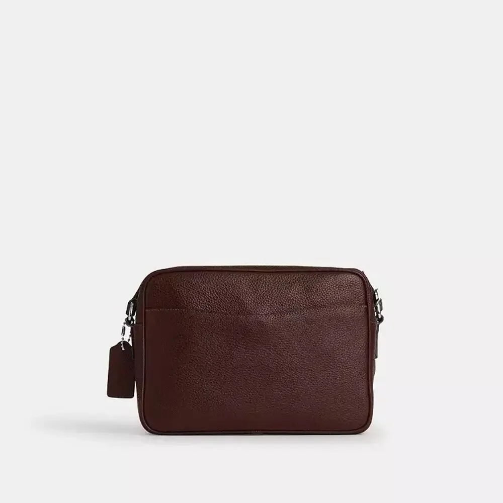 NWT Coach Colton Crossbody Bag 25 CES86 Silver/maple Refined pebble leather